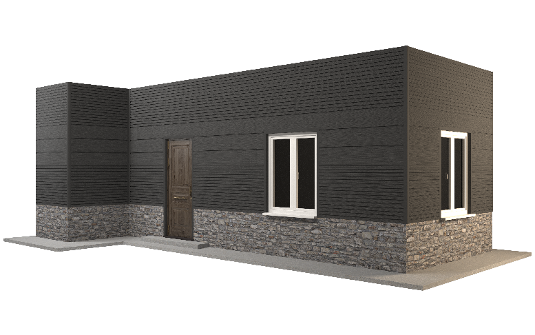 Фасадная панель GRINDERDECO, ДПК, двухсторонняя, цвет Серый базальт купить в Краснодаре