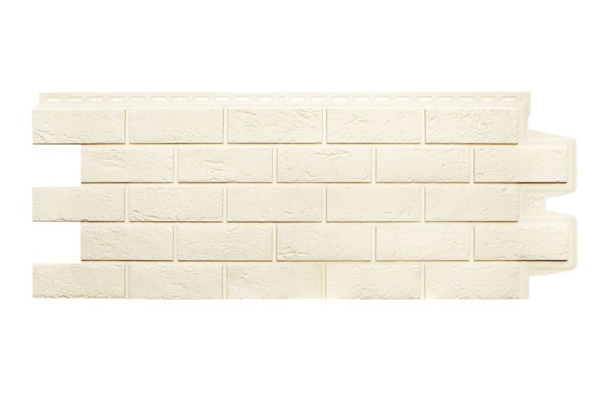 Фасадная панель Grand Line, Состаренный кирпич Classic, Молочный купить в Краснодаре