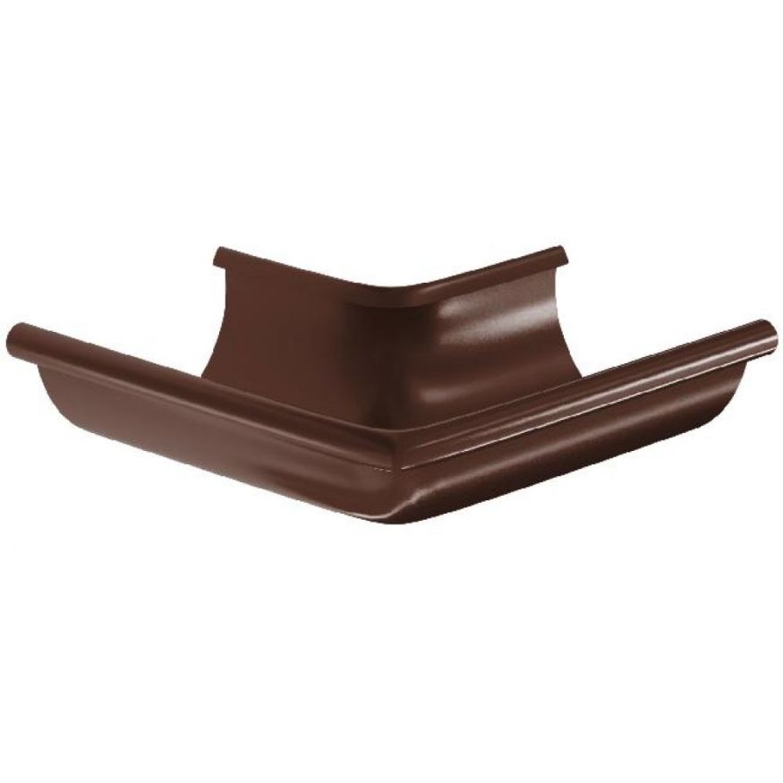 Угол желоба наружный 90° Aquasystem, цвет коричневый RAL 8017, размер 125/90. купить в Краснодаре