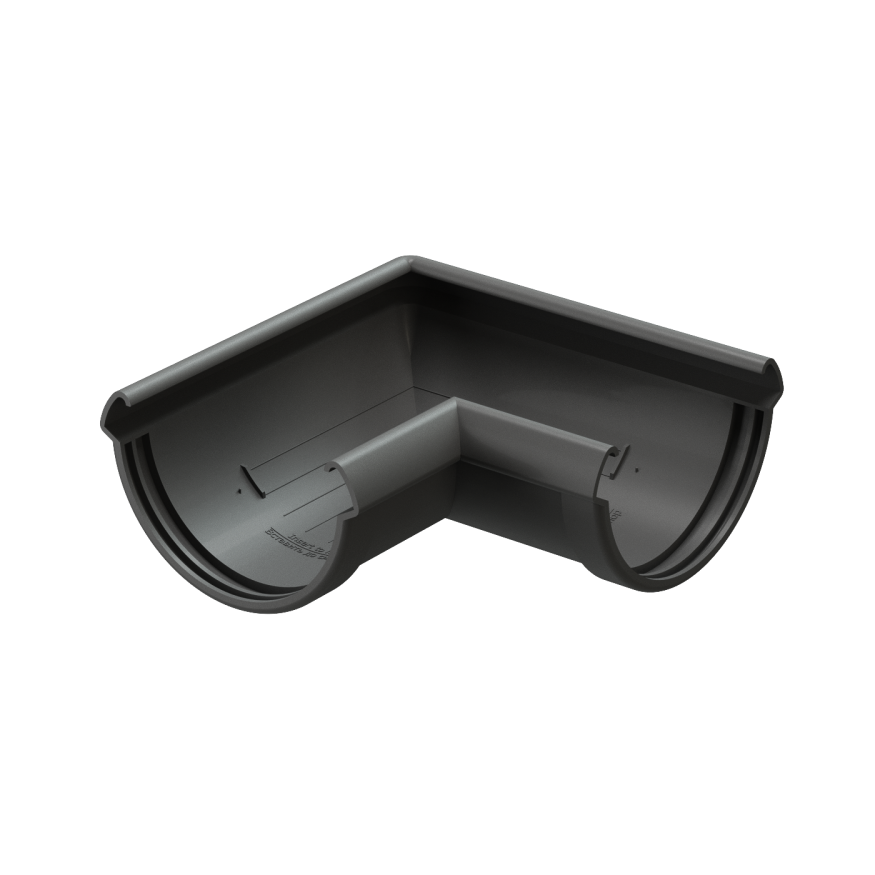 Угол желоба 90˚ Docke Lux, Графит купить в Краснодаре