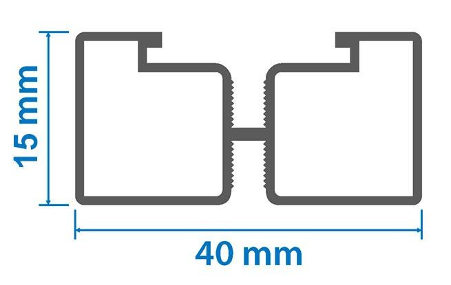 Алюминиевая опорная лага KRONEX Slim 40x15x3000 мм купить в Краснодаре