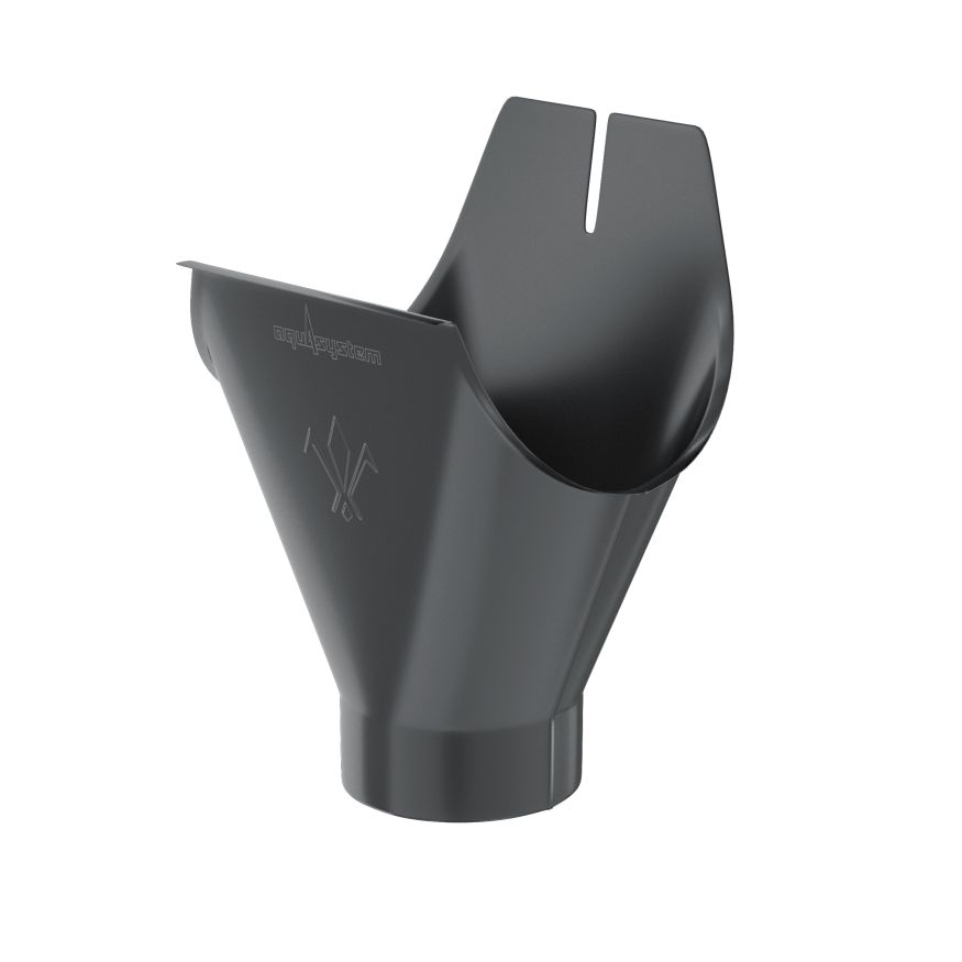 Воронка желоба Aquasystem, RAL 7024 Тёмно-серый 125/90 купить в Краснодаре