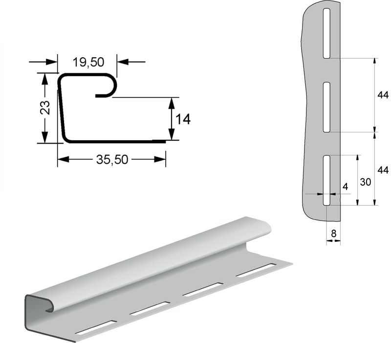 J-Профиль Grand Line Коричневый цвет купить в Краснодаре