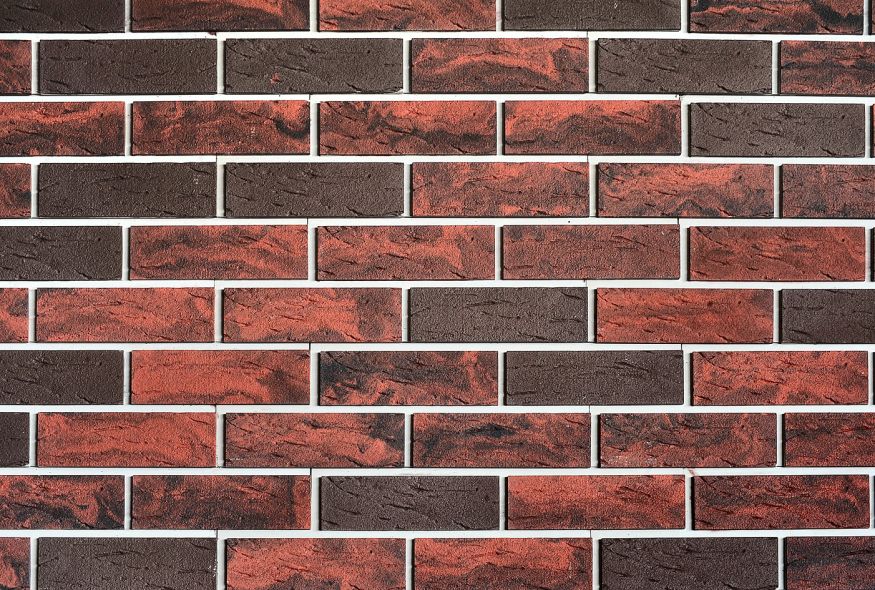 Фасадная плитка Кирисс Фасад, Гладкий кирпич с фаской и расшивкой шва №41 купить в Краснодаре