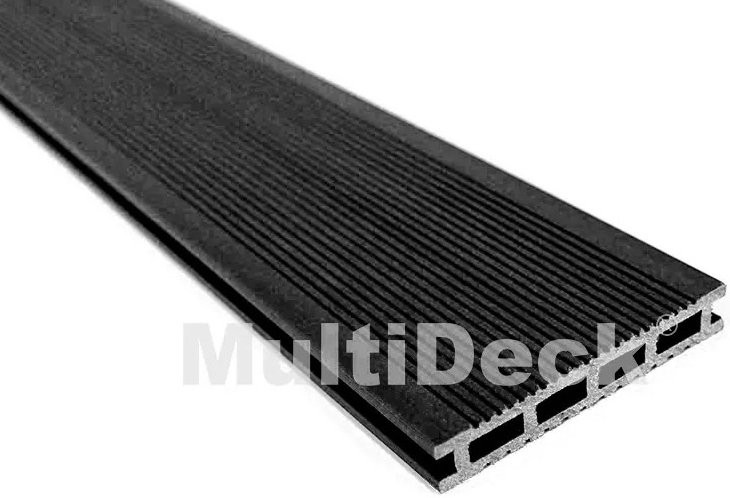 Террасная доска из ДПК MultiDeck Черный бархатный оттенок купить в Краснодаре
