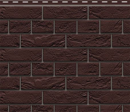 Фасадная панель Доломит, Прокрашенный кирпич славянка, Коричневый. купить в Краснодаре