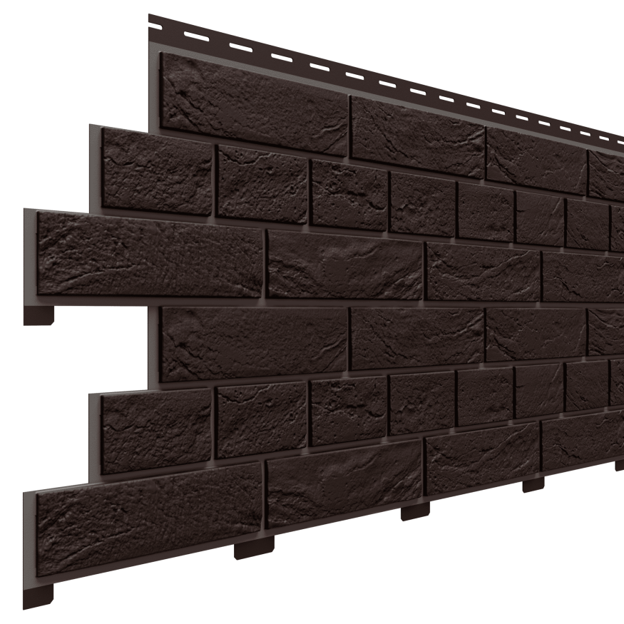Фасадная панель Доломит, Прокрашенный кирпич славянка, Коричневый. купить в Краснодаре