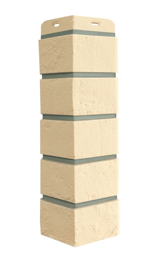 Угол наружный Grand Line, Состаренный кирпич Design, Бежевый, шов RAL 7006 купить в Краснодаре