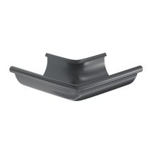 Угол желоба наружный 90° Aquasystem, RAL 7024 Тёмно-серый 125/90