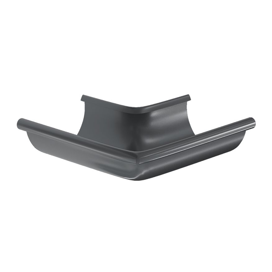 Угол желоба наружный 90° Aquasystem, RAL 7024 Тёмно-серый 125/90 купить в Краснодаре