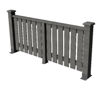 Декоративное ограждение из ДПК GRINDERDECO Вилидж цвет серый базальт