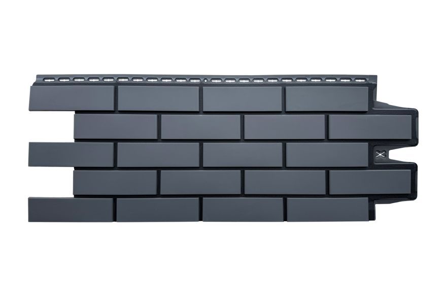 Фасадные панели Grand Line, Клинкерный кирпич Design, Графит, шов RAL 9005 купить в Краснодаре