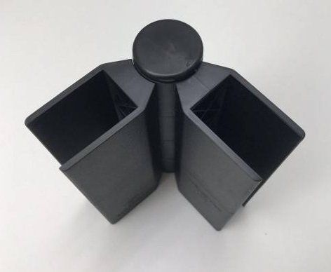 Поворотный угловой элемент из пластика для доски 150х25 мм из ДПК, черный, угол поворота от 60° до 300°, Holzhof. купить в Краснодаре