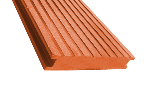 Террасная доска ECODECKING Premium из ДПК в цвете терракот купить в Краснодаре