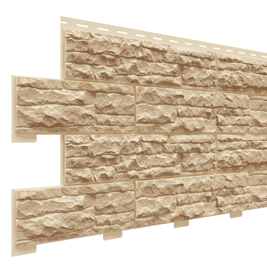 Фасадная панель Доломит, Скалистый риф Люкс, Карамель купить в Краснодаре