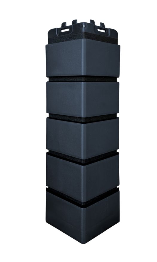 Угол наружный Grand Line, Клинкерный кирпич Design, Графит, шов RAL 9005 купить в Краснодаре