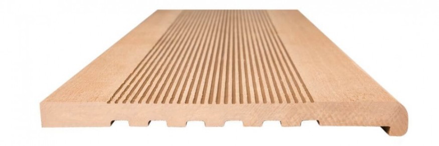 Ступени из ДПК NanoWood - Карамельные полнотелые купить в Краснодаре