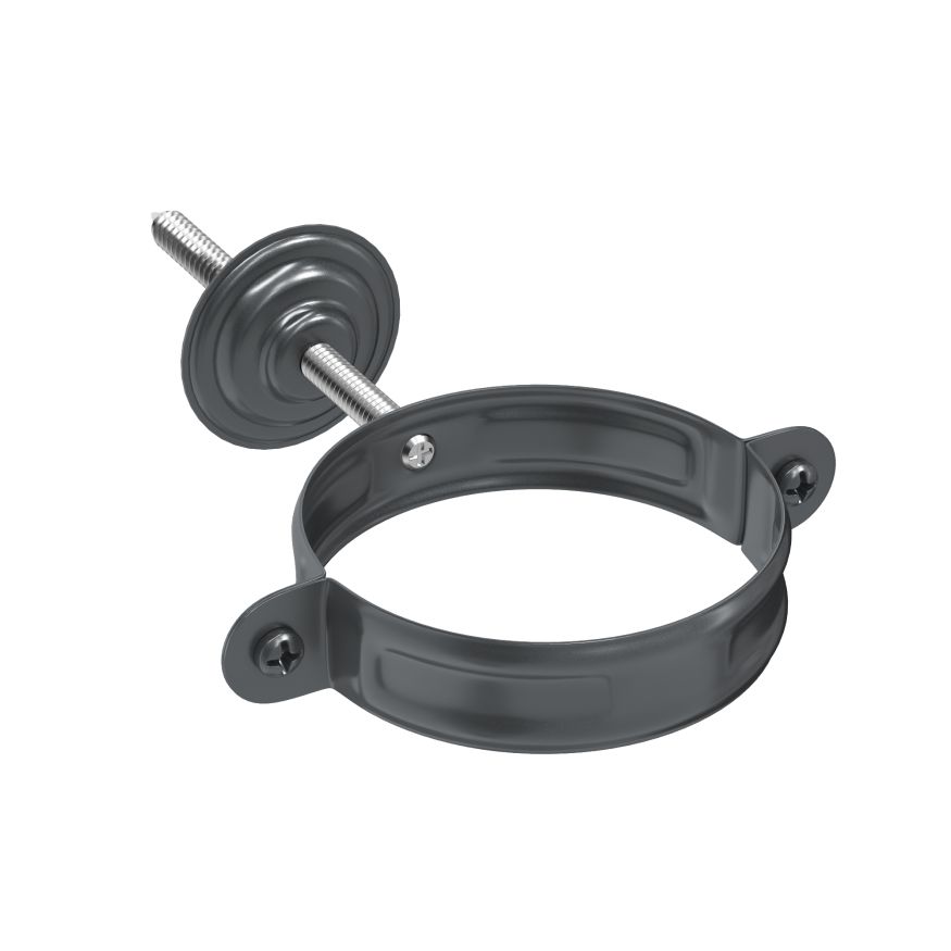 Хомут с комплектом крепления Aquasystem, RAL 7024 Тёмно-серый 150/100 купить в Краснодаре