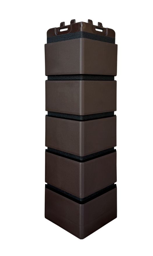 Угол наружный Grand Line, Клинкерный кирпич Design, Шоколадный, шов RAL 9005  купить в Краснодаре