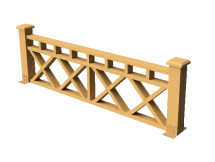 Декоративное ограждение ДПК GRINDERDECO Бэйли в цвете песчаника