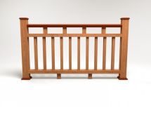 Ограждение из ДПК FG8 цвет терракот