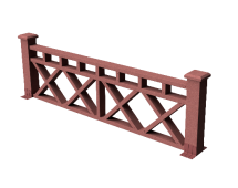 Декоративное ограждение из ДПК GRINDERDECO Бэйли мербау