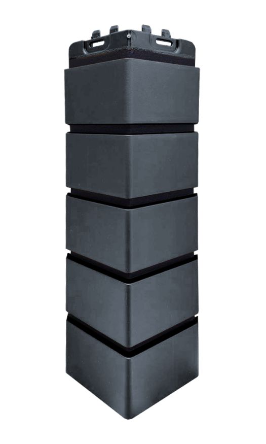 Угол наружный Grand Line, Состаренный кирпич Design, Графит, шов RAL 9005 купить в Краснодаре