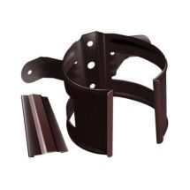 Кронштейн для трубы на деревянной основе, Grand Line, Коричневый (RAL 8017)