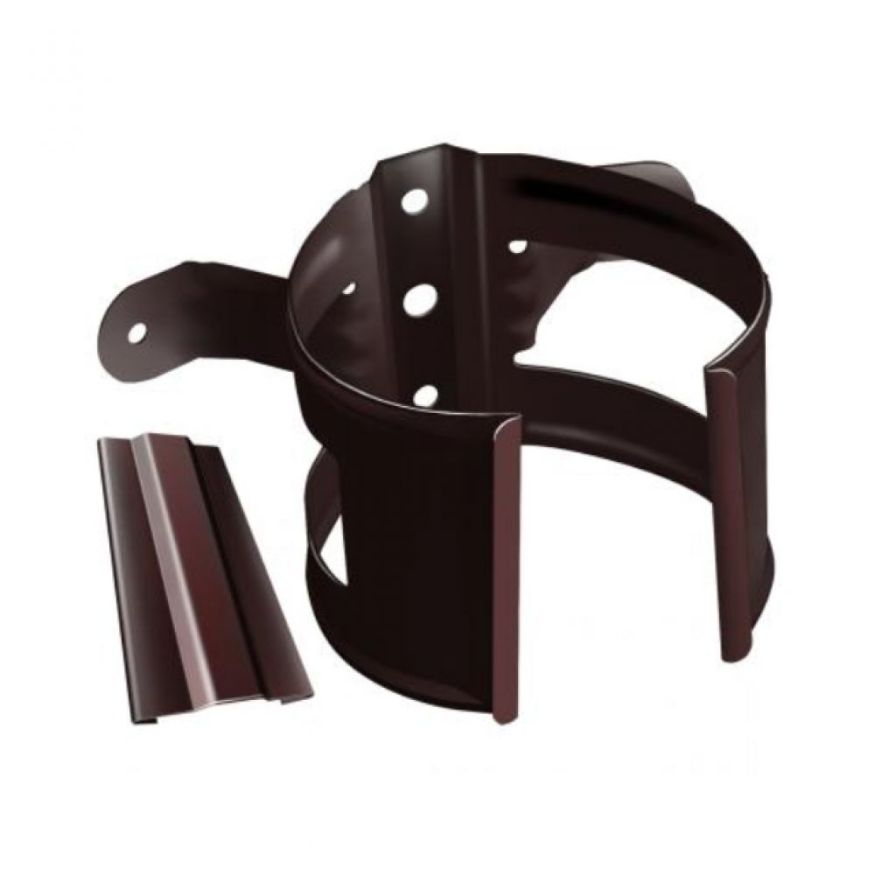 Кронштейн для трубы на деревянной основе, Grand Line, Коричневый (RAL 8017) купить в Краснодаре