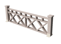 Декоративное ограждение из ДПК GRINDERDECO Бэйли, выбеленный дуб