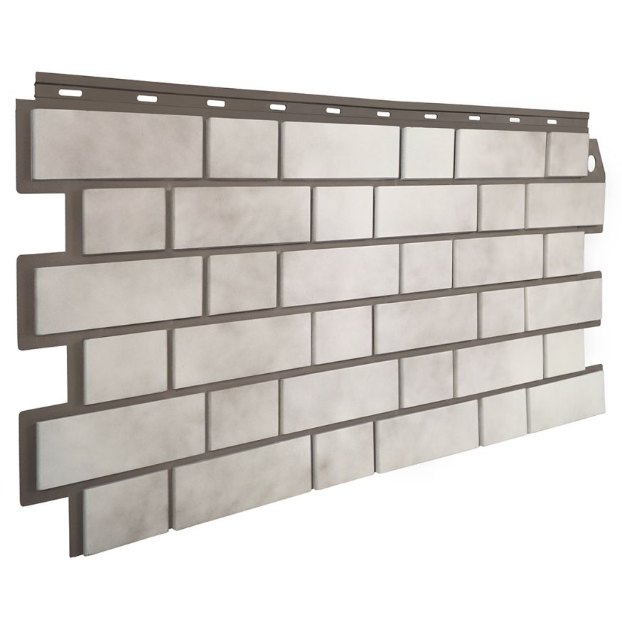 Фасадная панель FineBer, Кирпич облицовочный 3D, Бело-коричневый купить в Краснодаре