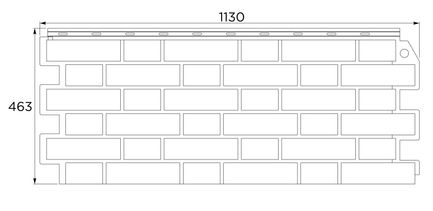 Фасадная панель FineBer, Кирпич облицовочный 3D, Бело-коричневый купить в Краснодаре