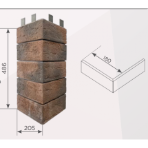 Угол накладной КАНЬОН Индиго