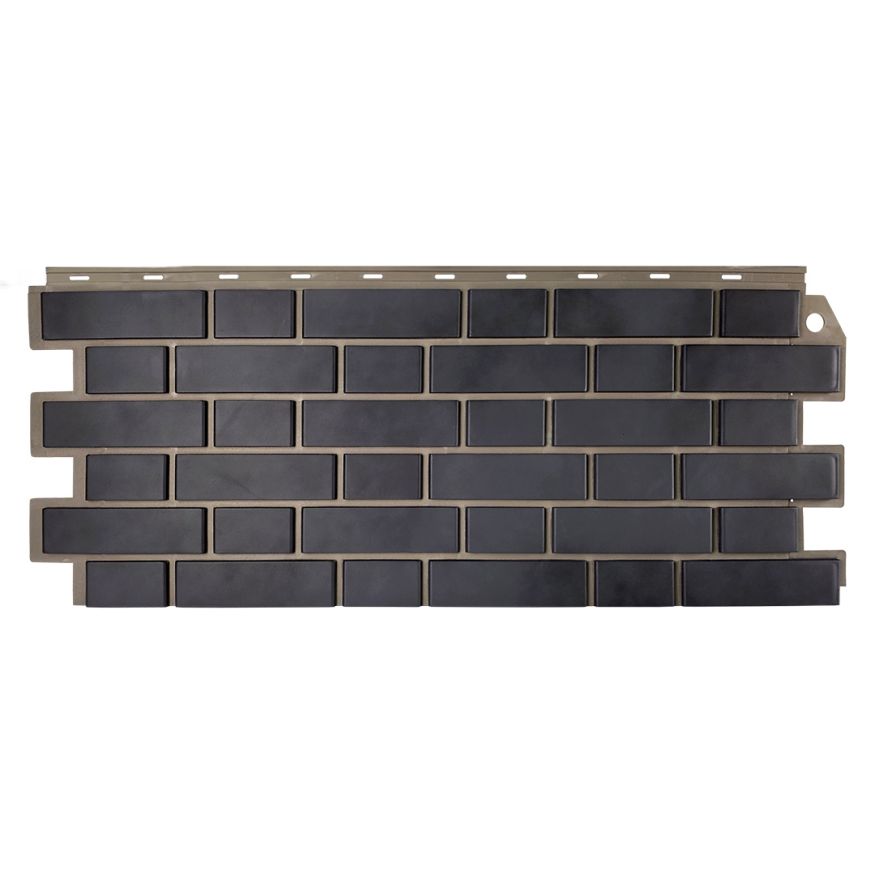 Фасадная панель FineBer, Кирпич облицовочный 3D, Мокрый асфальт купить в Краснодаре