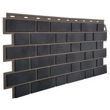 Фасадная панель FineBer, Кирпич облицовочный 3D, Мокрый асфальт