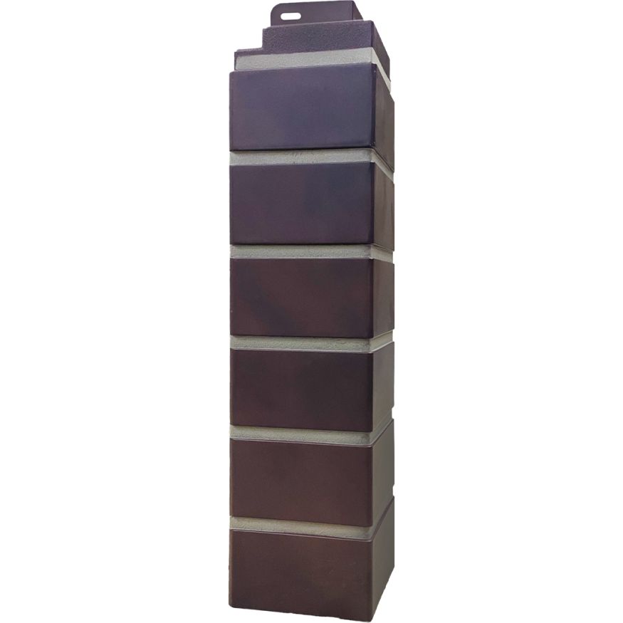 Угол наружный Кирпич облицовочный 3D, Коричнево-чёрный купить в Краснодаре