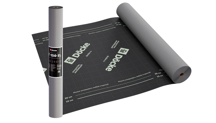 Супердиффузионная мембрана АT 150 EL трёхслойная, универсальная с клеевой полосой Docke купить в Краснодаре