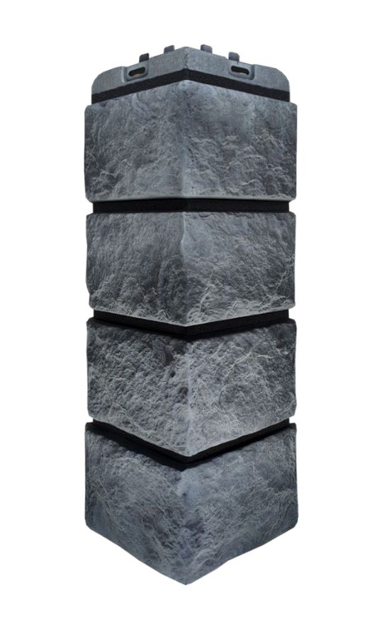 Угол наружный Grand Line, Колотый Камень Design Plus, Антрацит (черный шов) купить в Краснодаре