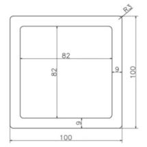 Опорный столб Polivan DENPASAR, темно-коричневый, без текстуры