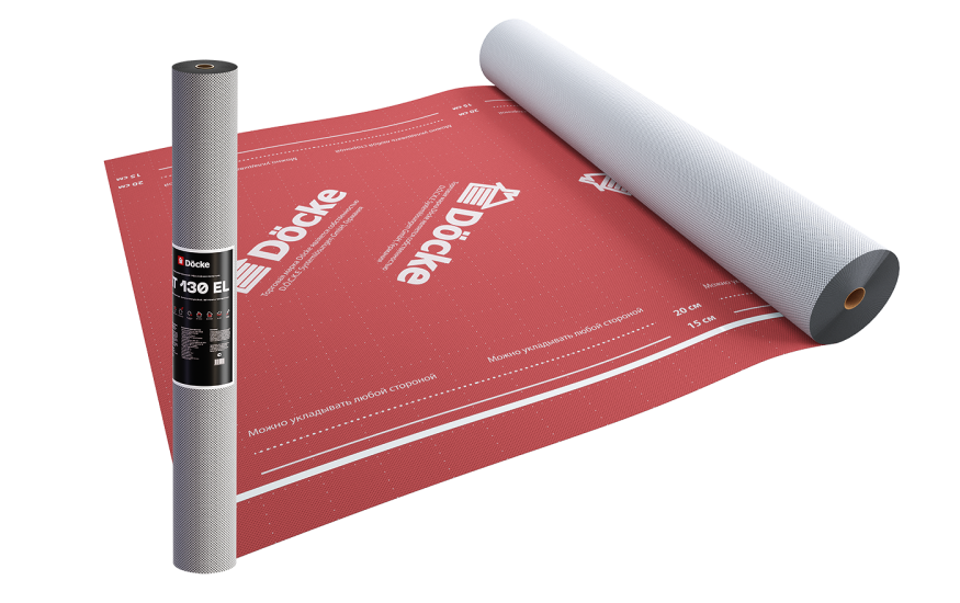 Супердиффузионная мембрана АT 130 EL трёхслойная, универсальная с клеевой полосой Docke купить в Краснодаре