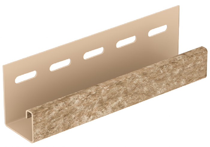 J-планка Ю-Пласт Стон Хаус Кварцит, Тёмно-Бежевый купить в Краснодаре
