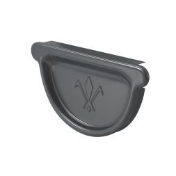 Заглушка универсальная с резиновым уплотнителем Aquasystem, PU MATT, RAL 7024 Тёмно-серый 150/100