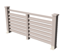 Декоративное ограждение из ДПК GRINDERDECO Босфор в цвете выбеленый дуб