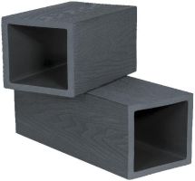 Опорный столб Polivan SINGARAJA с 3D текстурой дерева, чёрного цвета.