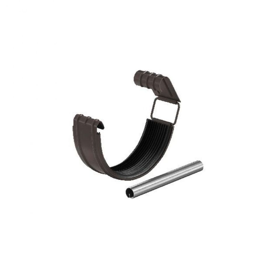 Соединитель водосточного желоба с резиновым уплотнителем Aquasystem RR 32, тёмно-коричневый, 125/90 купить в Краснодаре