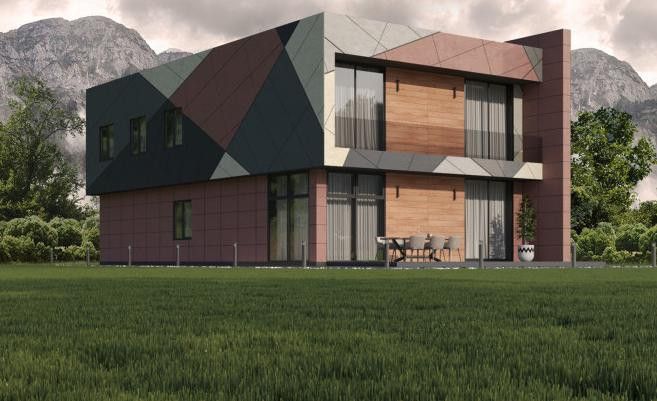 Фиброцементные панели Roofas COLOR Line Красный купить в Краснодаре