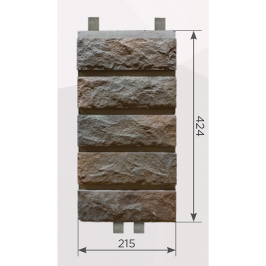 Наличник Обрамление высотой 5 кирпича КАНЬОН Сколотый кирпич купить в Краснодаре