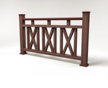 Ограждение из ДПК FG3 коричневое