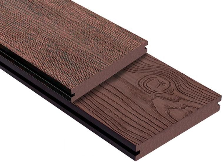 Террасная доска ДПК Outdoor 3D сплошная STORM/OCEAN BROWN коричневая смешанная купить в Краснодаре
