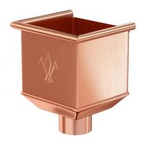 Воронка для водостока Aquasystem, медь 125/90